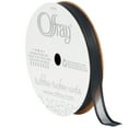 thumbnail image 1 of Offray Ribbon, Black 5/16 inch Sheer Ribbon, 9 feet, 1 of 8