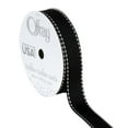thumbnail image 1 of Offray Ribbon, Black and White 5/8 inch Grosgrain Polyester Ribbon, 9 feet, 1 of 5