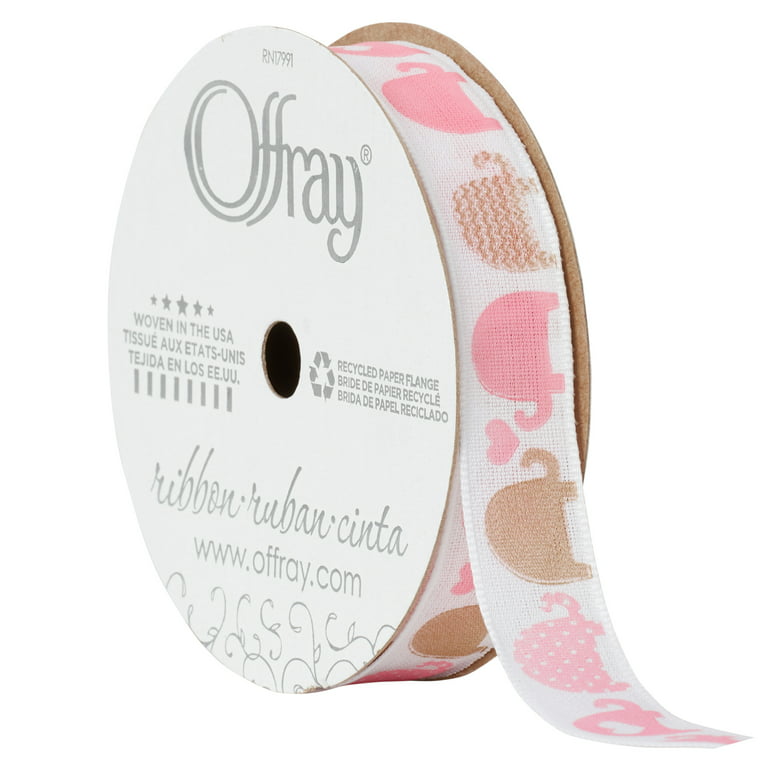 4 pack) Offray Ribbon, Pink 7/8 inch Breast Cancer Awareness Satin Ribbon,  9 feet 