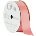 thumbnail image 1 of Offray Ribbon, Coral Pink 7/8 inch Single Face Satin Polyester Ribbon, 18 feet, 1 of 6