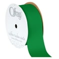 thumbnail image 1 of Offray Ribbon, Emerald Green 1 1/2 inch Grosgrain Polyester Ribbon, 12 feet, 1 of 5