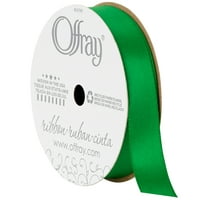 Deals on Offray Ribbon 5/8 inch Single Face Satin Polyester Ribbon 18 feet