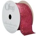 thumbnail image 1 of Offray Ribbon, Fuchsia Purple 1 1/2 inch Wired Edge Metallic Ribbon, 9 feet, 1 of 7