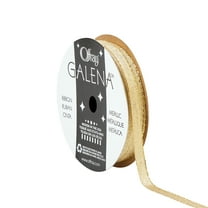 Offray Ribbon, Gold 1/4 inch Galena Metallic Ribbon, 5 yards