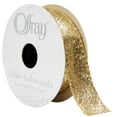 thumbnail image 1 of Offray Ribbon, Gold 7/8 inch Wired Edge Metallic Ribbon, 9 feet, 1 of 12