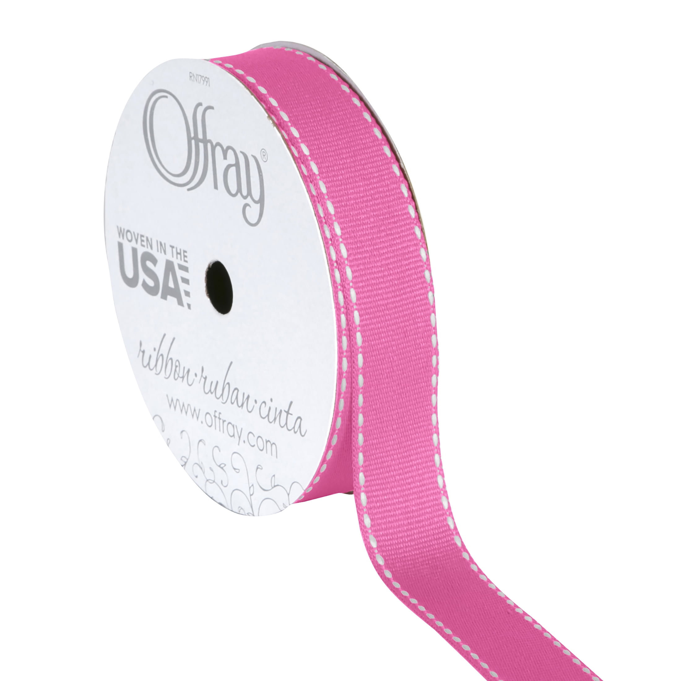 Hot Pink 3/8 Stretch Grosgrain Ribbon (50 yds)*