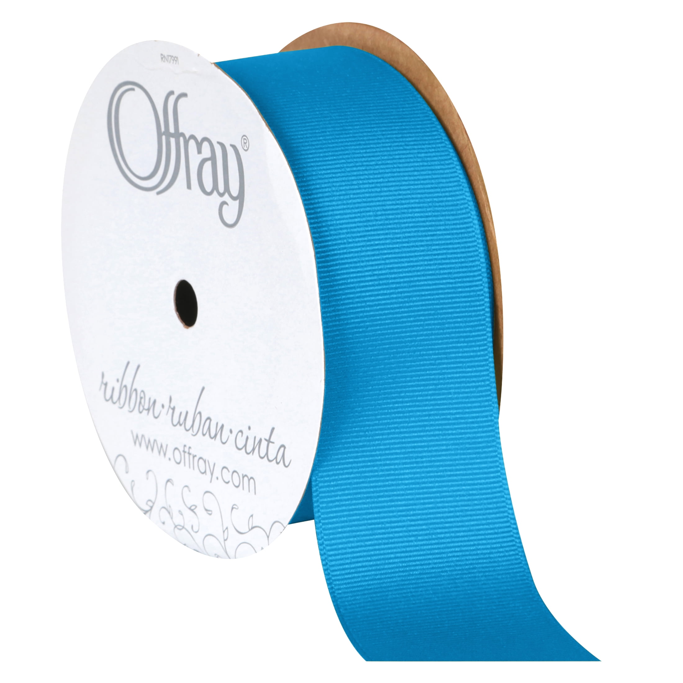 Offray Starry Stripe Craft Ribbon, 1 1/2-Inch x 9-Feet, Blue Star