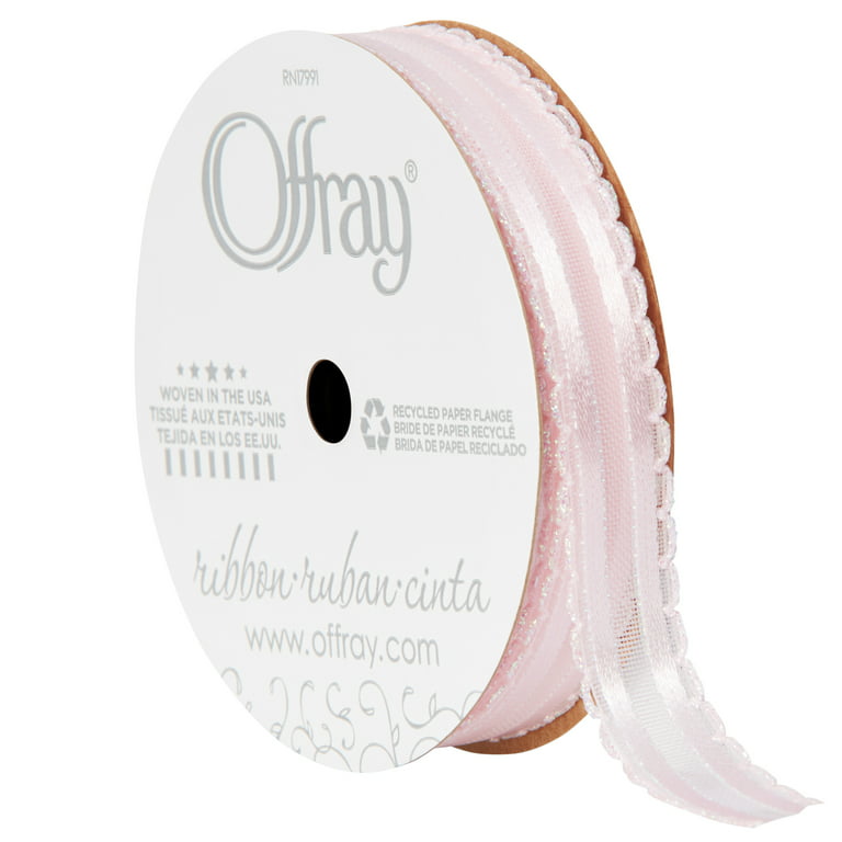 Sheer Ribbon w/Thick Lines Num.3 - 5/8 or Num.9 1 1/2 Ribbon