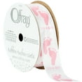 thumbnail image 1 of Offray ribbon, its a girl, light pink 7/8 inch ribbon, 9 feet, 1 of 11