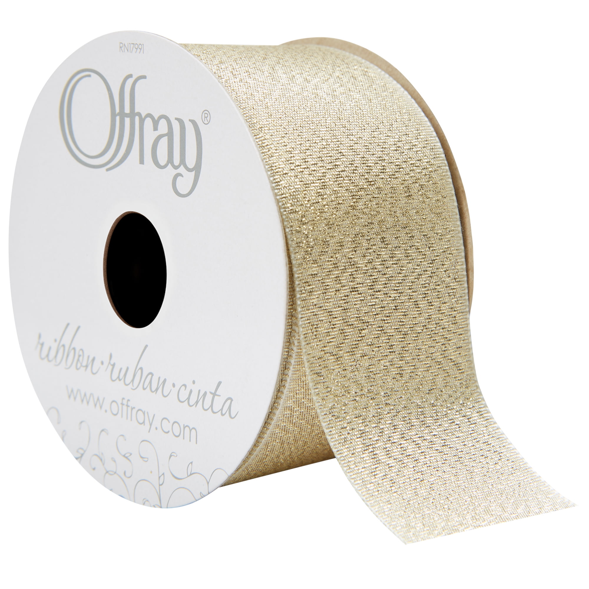 Offray Luxe Soft Gold Ribbon - Each