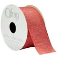 thumbnail image 1 of Offray Ribbon, Metallic Red 1 1/2 inch Grosgrain Polyester Ribbon, 9 feet, 1 of 5