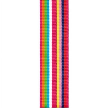 Offray Ribbon, Multi 1 1/2 inch Stripe Grosgrain Ribbon for Sewing, Crafts, and Gifting, 9 feet, 1 Each