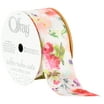 Offray Ribbon, White 5/8 inch Rose Jacquard Ribbon, 9 feet - Walmart.com
