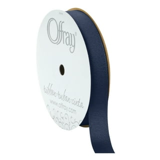 Offray Ribbon, Navy Blue 1 1/2 inch Grosgrain Polyester Ribbon, 12 feet 