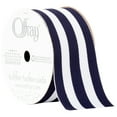 thumbnail image 1 of Offray Ribbon, Navy and White Stripes 1 1/2 inch Grosgrain Ribbon, 9 feet, 1 of 6