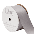 thumbnail image 1 of Offray Ribbon, Opal Gray 1 1/2 inch Single Face Satin Polyester Ribbon, 12 feet, 1 of 5