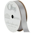 thumbnail image 1 of Offray Ribbon, Opal Gray 5/8 inch Single Face Satin Polyester Ribbon, 18 feet, 1 of 6