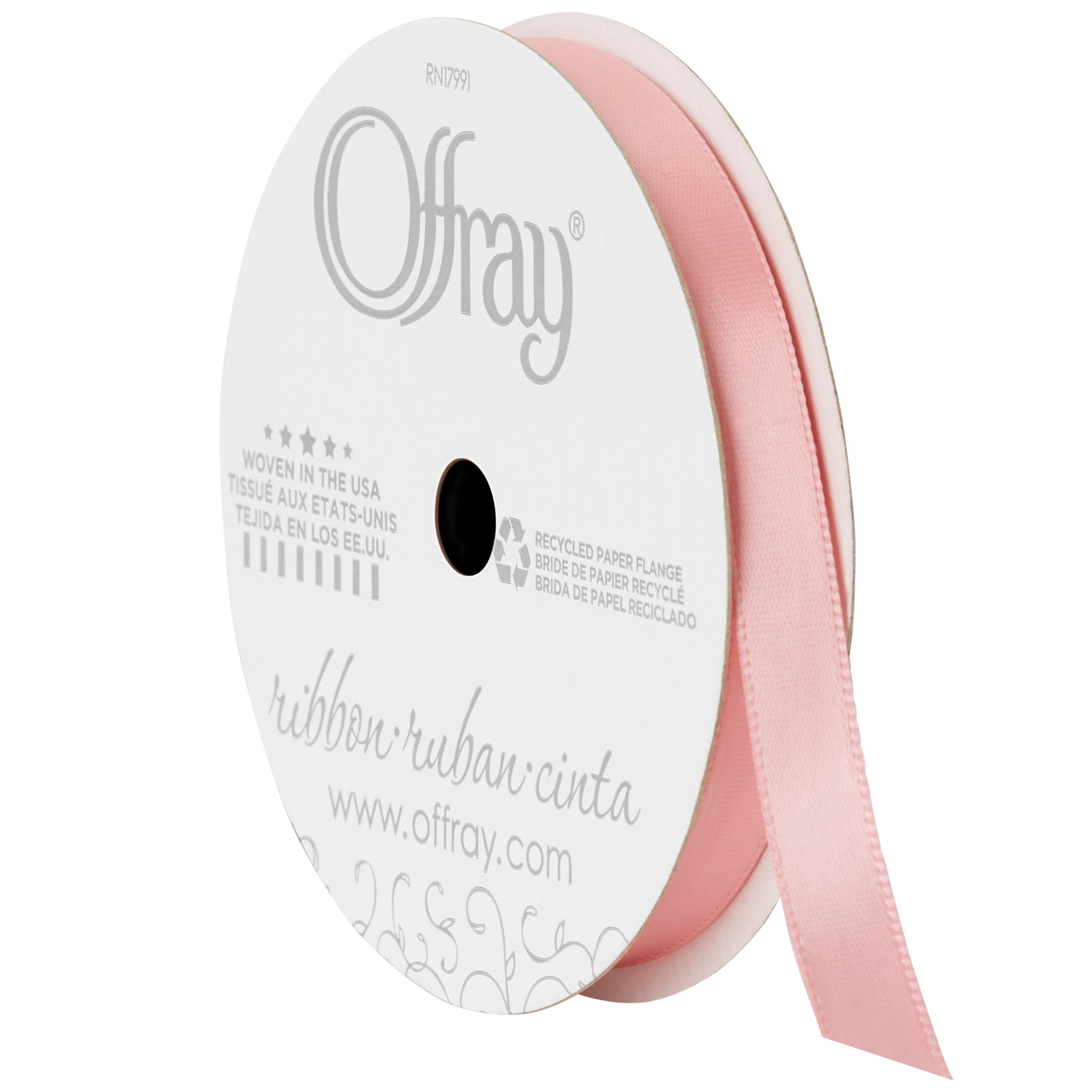 Wholesale Pink Sand Offray Double Faced Satin Ribbon