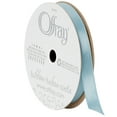 thumbnail image 1 of Offray Ribbon, Powder Blue 3/8 inch Single Face Satin Polyester Ribbon, 18 feet, 1 of 5