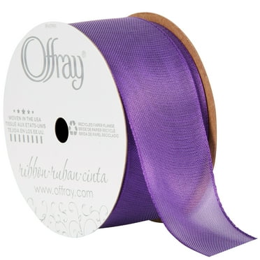 Offray Ribbon, Purple 1 1/2 inch Wired Sheer Ribbon, 9 feet