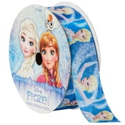 Disney Frozen Blue Grosgrain Ribbon 7/8, Perfect for Sewing, Crafts, and Gifting, ,9 feet, 1 Each