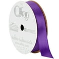 thumbnail image 1 of Offray Ribbon Purple Polyester Ribbon, 3.25" x 0.62", 1 of 12