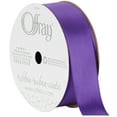 thumbnail image 1 of Offray Ribbon Purple Polyester Ribbon, 3.25" x 0.87", 1 of 7