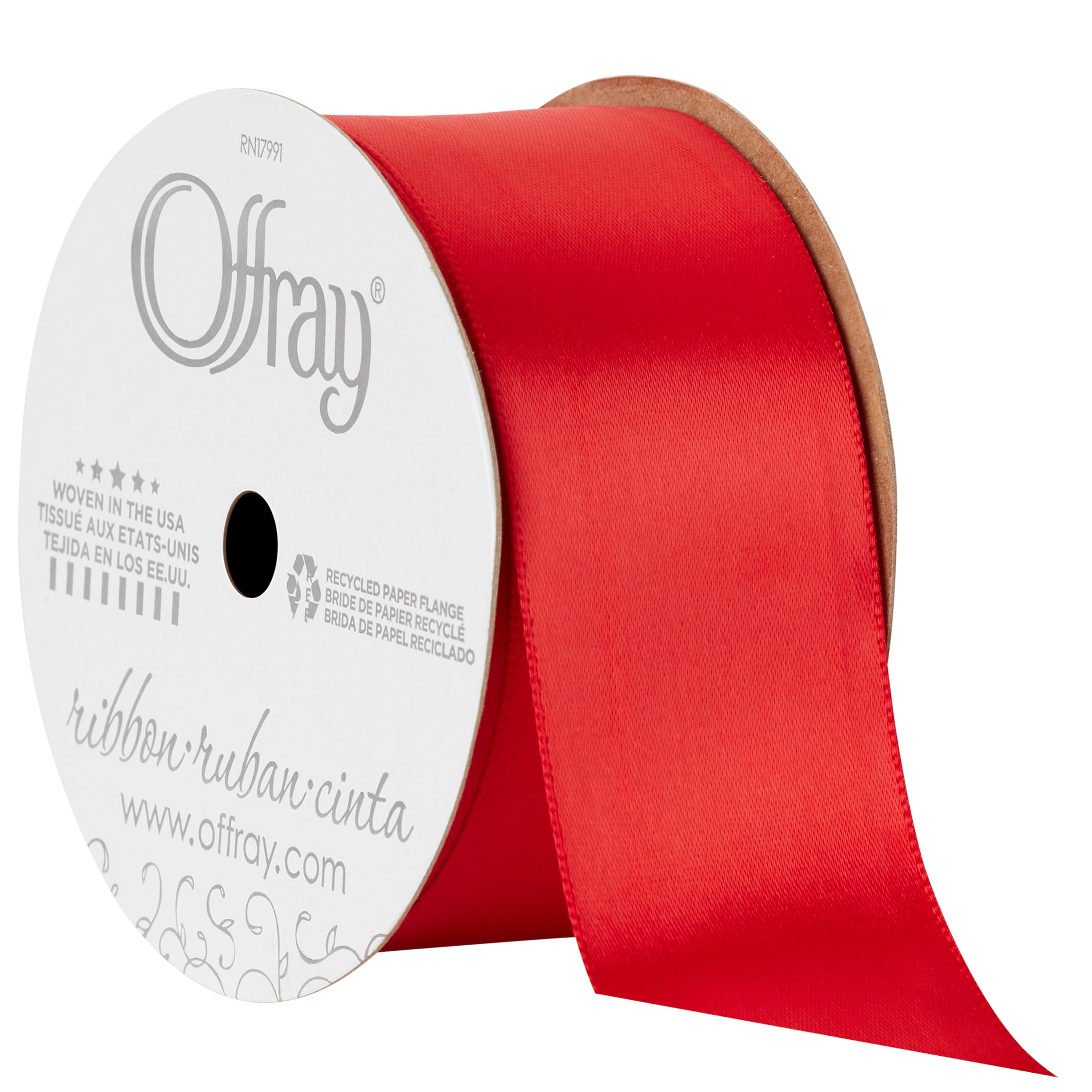 Buy Apple Red Allure 2 1/2 Inch x 50 Yards Satin Ribbon on