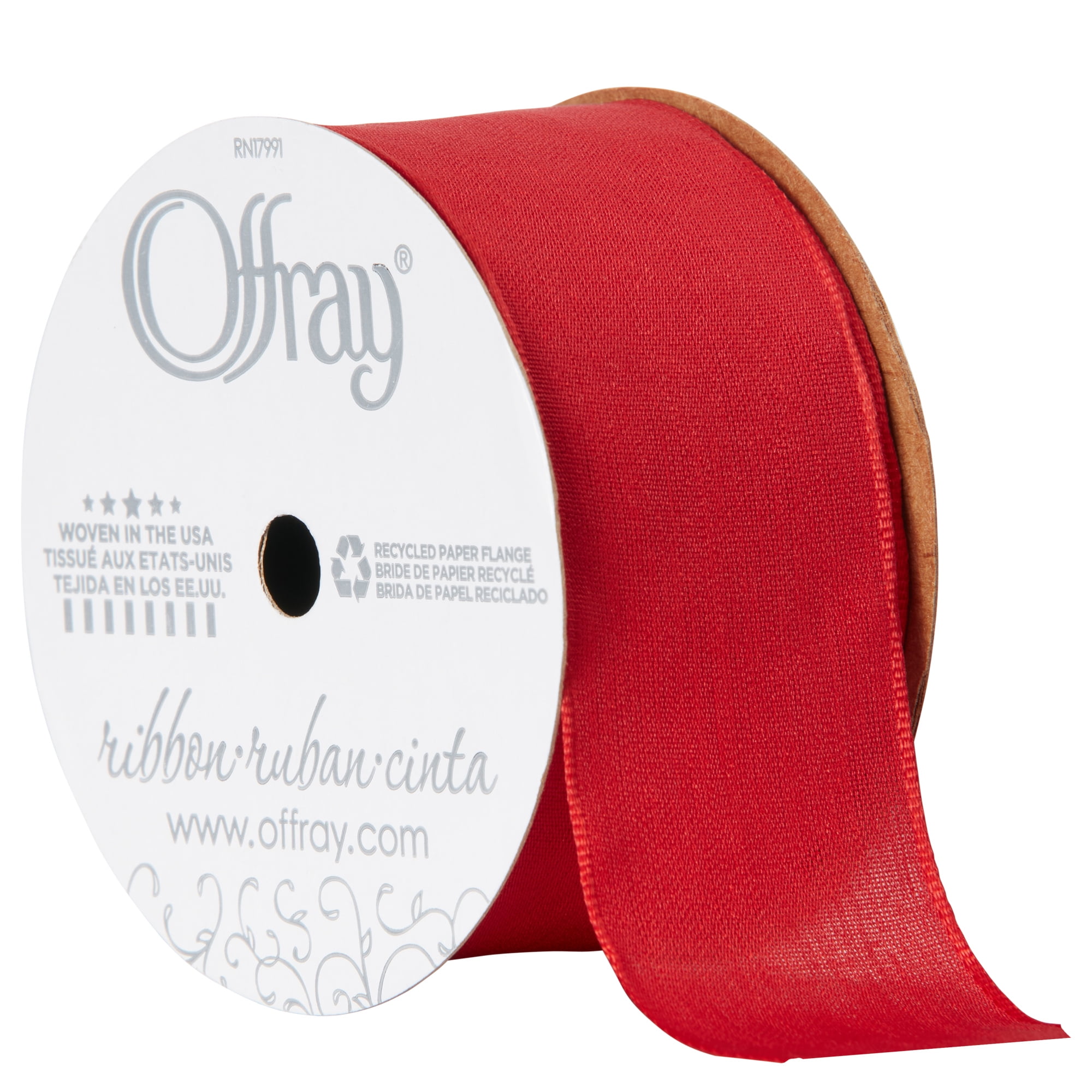 Georgia Bulldogs Licensed Ribbon – 2.5-inch Red Satin For Crafts, Wreaths, Party Decor (5 Yards)