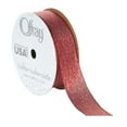 thumbnail image 1 of Offray Ribbon, Red 7/8 inch Galena Metallic Ribbon, 9 feet, 1 of 5