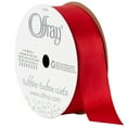 thumbnail image 1 of Offray Ribbon, Red 7/8 inch Single Face Satin Polyester Ribbon, 18 feet, 1 of 8