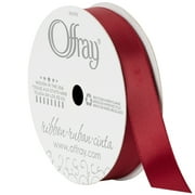 Offray Ribbon, Powder Blue 5/8 inch Single Face Satin Polyester Ribbon, 18 feet