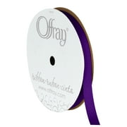 Offray Ribbon, Regal Purple 3/8 inch Grosgrain Polyester Ribbon, 18 feet