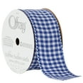 thumbnail image 1 of Offray Ribbon, Royal Blue 1 1/2 inch Gingham Check Woven Ribbon for Crafts, Gifting, and Wedding, 9 feet, 1 Each, 1 of 10