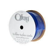 Offray Ribbon, Royal Blue 1 1/2 inch Wired Edge Woven Ribbon for Crafts, Gifting, and Wedding, 9 feet, 1 Each