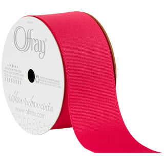 Elegant Satin Ribbon with Glitter Web Center Wired Ribbon, 2-1/2-Inch, 10-Yard Red