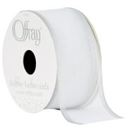 (4 pack) Offray 5/8 inch white options ribbon, 9 feet, 1 each