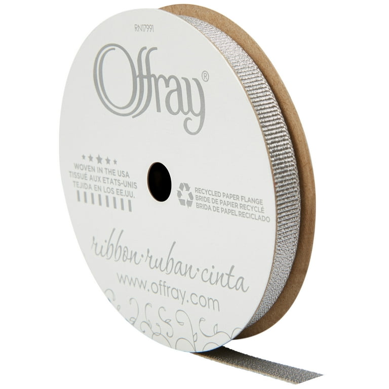 Offray Ribbon, Silver 2 1/2 inch Wired Edge Metallic Ribbon, 15 feet -  Walmart.com