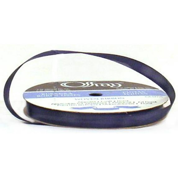 Offray Ribbon Singleface Satin 3/8" Navy