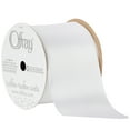 thumbnail image 1 of Offray Ribbon, White 2 1/4 inch Single Face Satin Polyester Ribbon, 9 feet, 1 of 7
