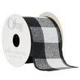 thumbnail image 1 of Offray Ribbon, White and Black Buffalo Check 2 1/2 inch Wired Edge Woven Ribbon for Crafts, Gifting, and Wedding, 9 feet, 1 Each, 1 of 6