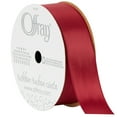 thumbnail image 1 of Offray Ribbon, Wine Red 7/8 inch Single Face Satin Polyester Ribbon, 18 feet, 1 of 6
