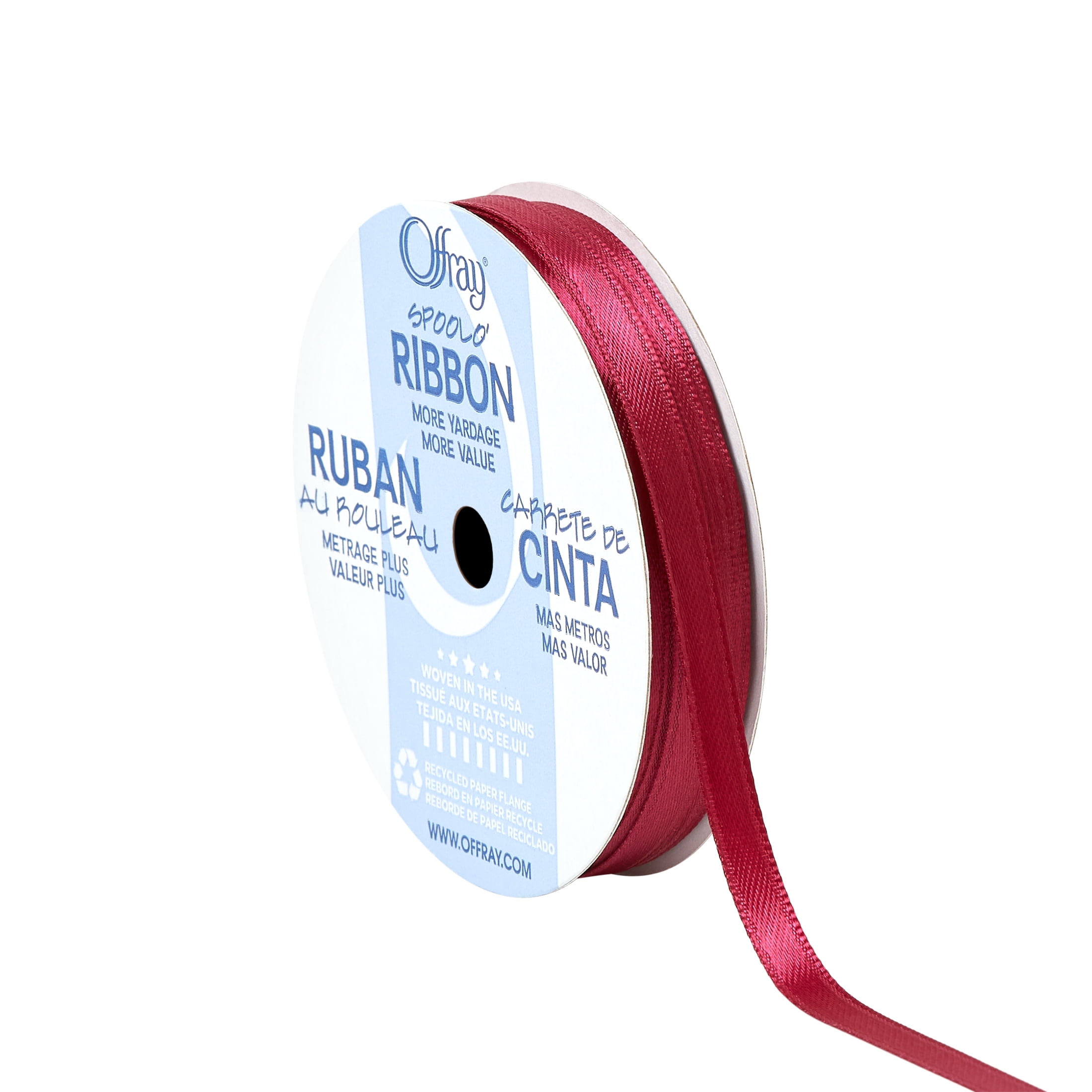 Offray Ribbon, Natural 2 1/2 inch Woven Burlap Woven Ribbon, 9 feet