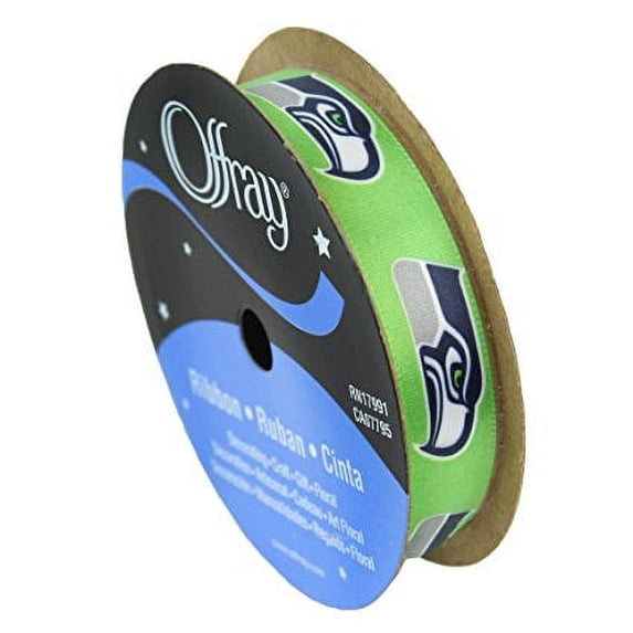 Offray Seattle Seahawks Ribbon - 5/8"