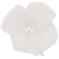 thumbnail image 1 of Offray Sheer White Ribbon Bows with Pearl Center, 10 Count, 1 of 2