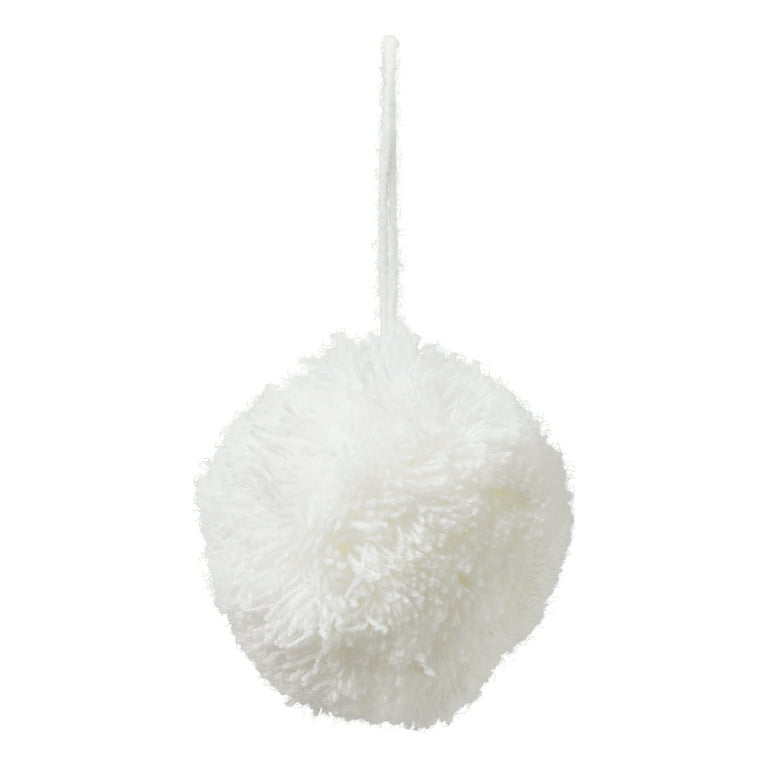 NOLITOY 4 PCS Pompom Simulated Wool Ball Adornment Key Chain White  Decorations Supplies Ball of Yarn hat to Serve Fluffy Faux Fur Pompom  Accessories