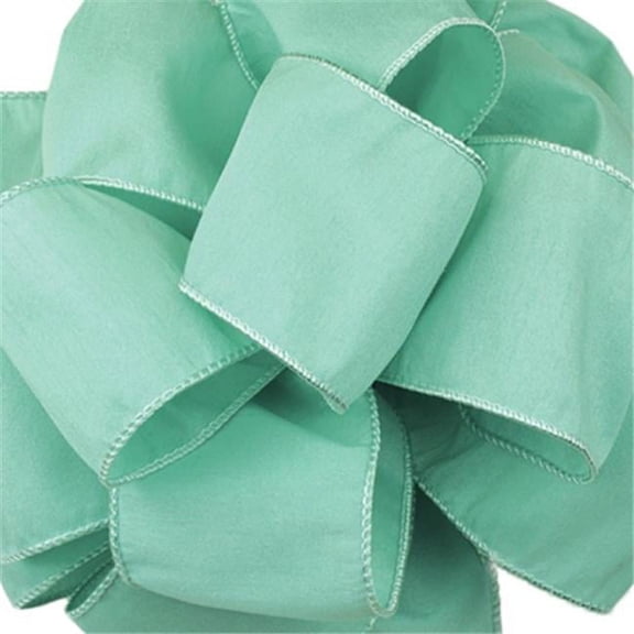 Offray Wired Edge Anisha Craft Ribbon, 2-1/2-Inch Wide by 10-Yard Spool, Aqua [Aqua, 2-1/2 Inch x 10 Yard]