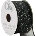 thumbnail image 1 of Offray Wired Edge Cosmic Glitz Craft Ribbon, 1 1/2-Inch x 9-Feet, Black, 1 of 4