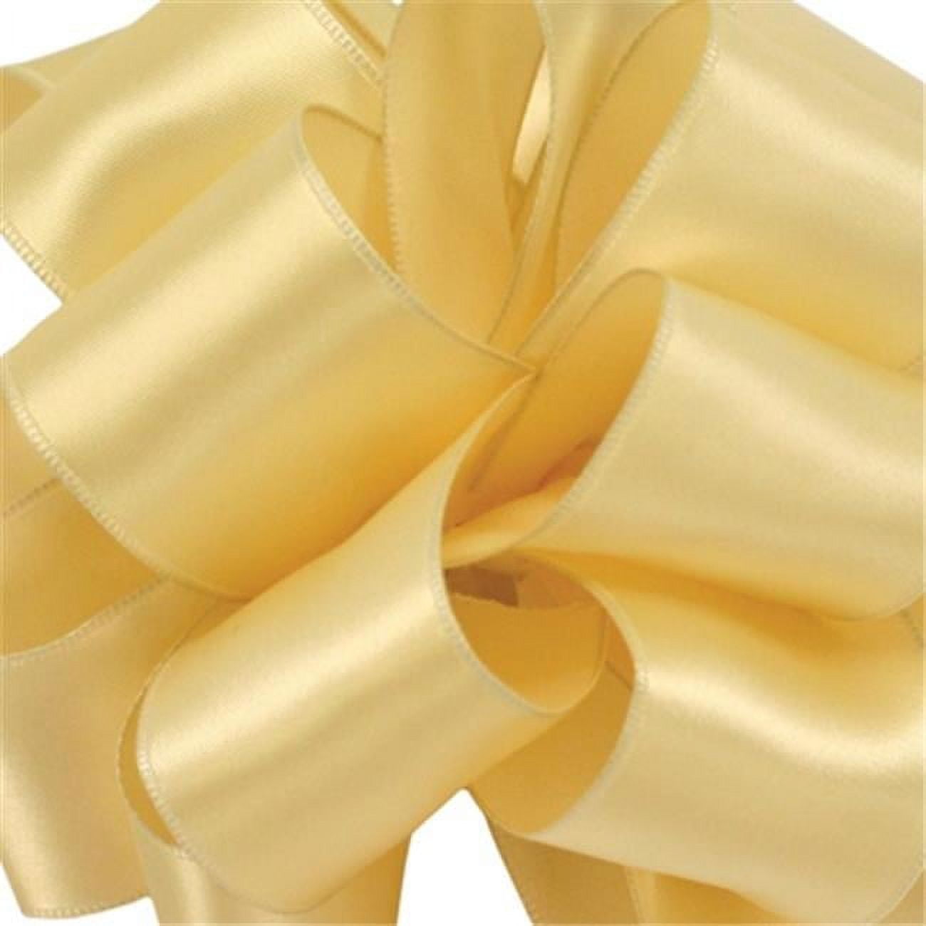 Wired Satin ribbon - Yellow Chiffon - Contessa Offray