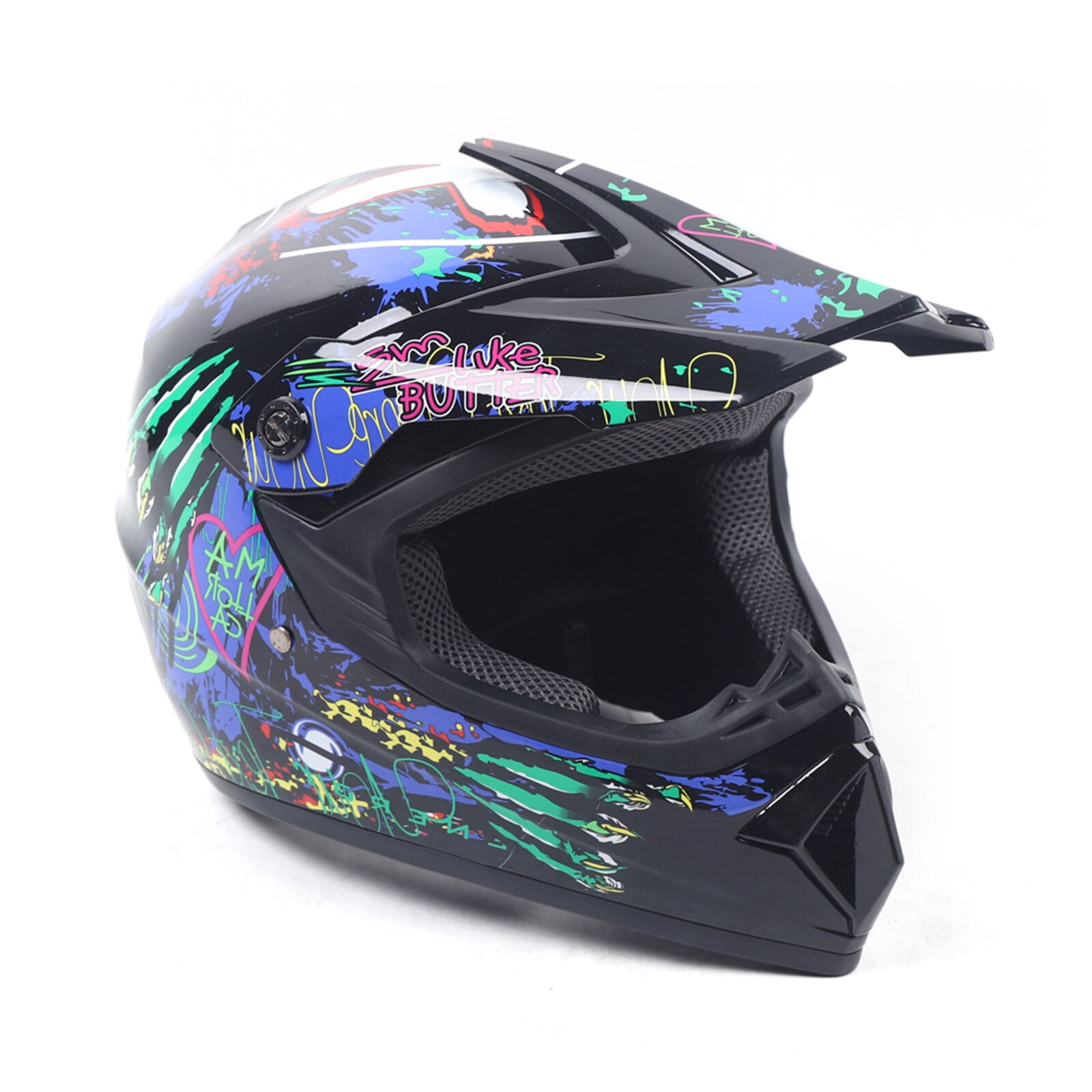 Kids Motocross Helmet Dirt Bike Offroad MX ATV Snowmobile BMX UTV Goggles Gloves